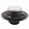Jones Stephens Non-Adjustable Code Blue Drain with Cast Iron Top and ABS Base Test Cap Included