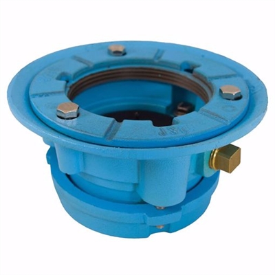Jones Stephens 2" Code Blue No Caulk (Mechanical Joint) Drain Body with 7" Pan and 3-1/2" Spud Size - 2-1/2" Height D65002