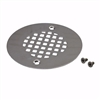 Jones Stephens 4-1/2 inch Stainless Steel Strainer with Screws for Bronze Shower Drains