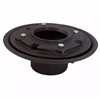 Jones Stephens 4" No Hub Heavy Duty Drain Body with 10-1/2" Pan and 1/2" Primer Tapped - 3-1/2" Height D80091