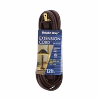 Bright-Way 12 ft Household Extension Cord Brown EE12 Case of 10