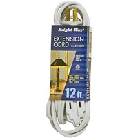 Bright-Way 12 ft Household Extension Cord White EE12W Case of 10