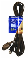 Bright-Way 15 ft Household Extension Cord Brown EE15 Case of 10