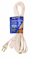 Bright-Way 15 ft Household Extension Cord White EE15W Case of 10