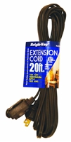 Bright-Way 20 ft Household Extension Cord Brown EE20 Case of 10