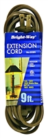 Bright-Way 9 ft Household Extension Cord Brown EE9 Case of 10