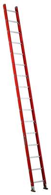 Louisville Ladder 16 Foot Fiberglass Industrial Extension Single Ladder FE3116