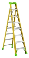 Louisville Ladder 8-Foot Fiberglass Cross-Step Ladder Type IAA 375-Pound Load Capacity FXS1408HD