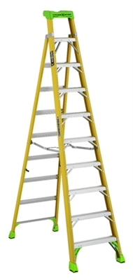Louisville Ladder 10-Foot Fiberglass Cross-Step Ladder Type IAA 375-Pound Load Capacity FXS1410HD