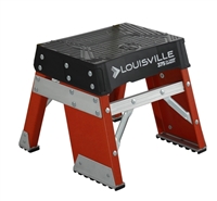Louisville Ladder Type IAA 1 Foot Lightweight Fiberglass Heavy-Duty 375lb Load Capacity Industrial Platform Step Stool FY8001