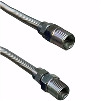 Jones Stephens 12 in 1/2in MIP X 1/2in MIP Uncoated Stainless Steel Gas Connector G70000