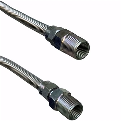 Jones Stephens 30 in 1/2in MIP X 1/2in MIP Uncoated Stainless Steel Gas Connector G70021