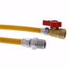Jones Stephens Yellow Coated 18 in 1/2in MIP x 1/2in FIP Ball Valve Gas Connector Assembly  G70205