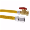 Jones Stephens Yellow Coated 12 in 3/4in FIP x 3/4in FIP Ball Valve Gas Connector Assembly G71200
