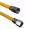 Jones Stephens Yellow Coated 36 Inch 1/2in FIP x 1/2in FIP Valve Stainless Steel Gas Connector G72135