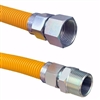 Jones Stephens Yellow Coated 60 Inch 3/4in FIP x 3/4in MIP Valve Stainless Steel Gas Connector G76062