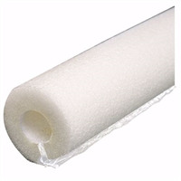 Jones Stephens 4-1/8" ID (4" CTS) Self-Sealing White Polyethylene Foam Pipe Insulation, 1/2" Wall Thickness, 30 ft. per Carton I53418W