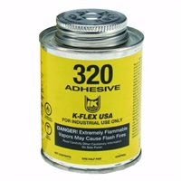 Jones Stephens 1/2 Pint Fast Tack Insulation Contact Adhesive with Brush Top Applicator, Amber, Carton of 48 IA1050