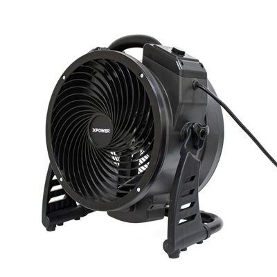 XPOWER M-25 Axial Air Mover with Ozone Generator Black