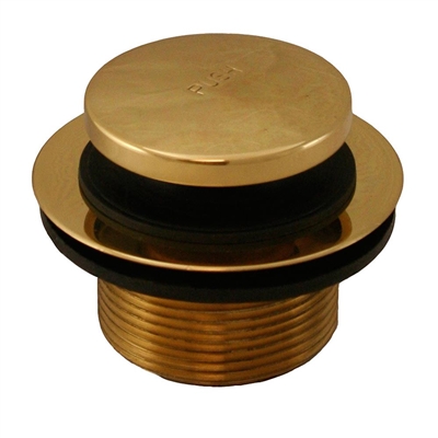 Jones Stephens 1-1/2 in. Polished Brass Toe Touch Tub Drain P35052
