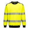 Portwest PW3 Hi-Vis Sweatshirt Yellow/Black PW379