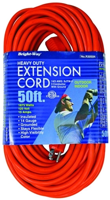Bright-Way 50 ft Extra Heavy-Duty Outdoor Extension Cord Grounded R3050
