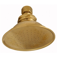 Jones Stephens 5 in. Round Classic Polished Brass Shower Head S01187