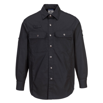 Portwest Ripstop Long Sleeve Shirt Black S130