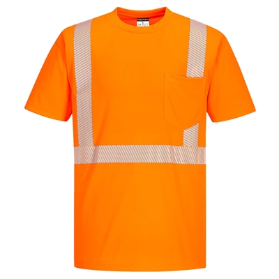 Portwest Segmented Tape Short Sleeve T-Shirt Orange S194ORR