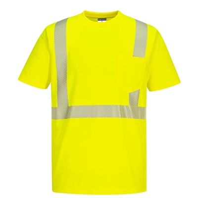 Portwest Segmented Tape Short Sleeve T-Shirt Yellow S194YER
