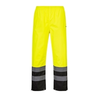 Portwest Hi-Vis Rain Pants Yellow/Black S587