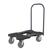 Snap-Loc 1,800 lb Super-Duty E-Track Push Cart Dolly Black SL1800P6B