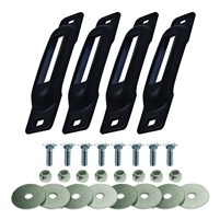 Snap-Loc Black E-Track Single Strap Anchor 4-Pack with Carriage Bolts SLSB4FC