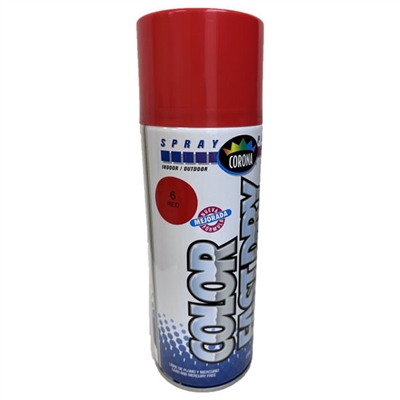 Corona Spray Paint Red Gloss (13.52 oz) SP-1B6 Case of 12
