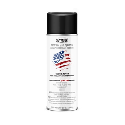 Seymour Fresh-N-Quick Multi-Purpose Spray Paint Gloss Black (10 oz) SP-GB Case of 6