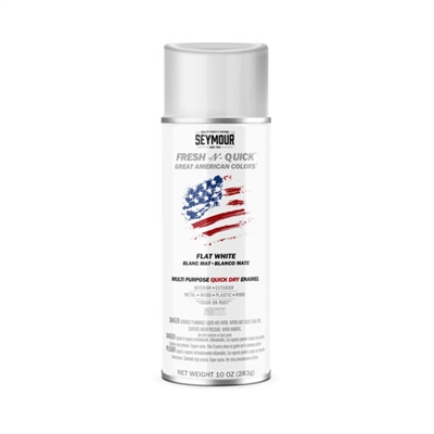 Seymour Fresh-N-Quick Multi-Purpose Spray Paint Flat White (10 oz) SP-GWF Case of 6