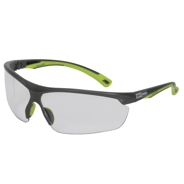 Safety Works Semi-Rimless w/Adjustable-Angle Frame & Clear Lens Safety  Glasses SWX00258 Case of