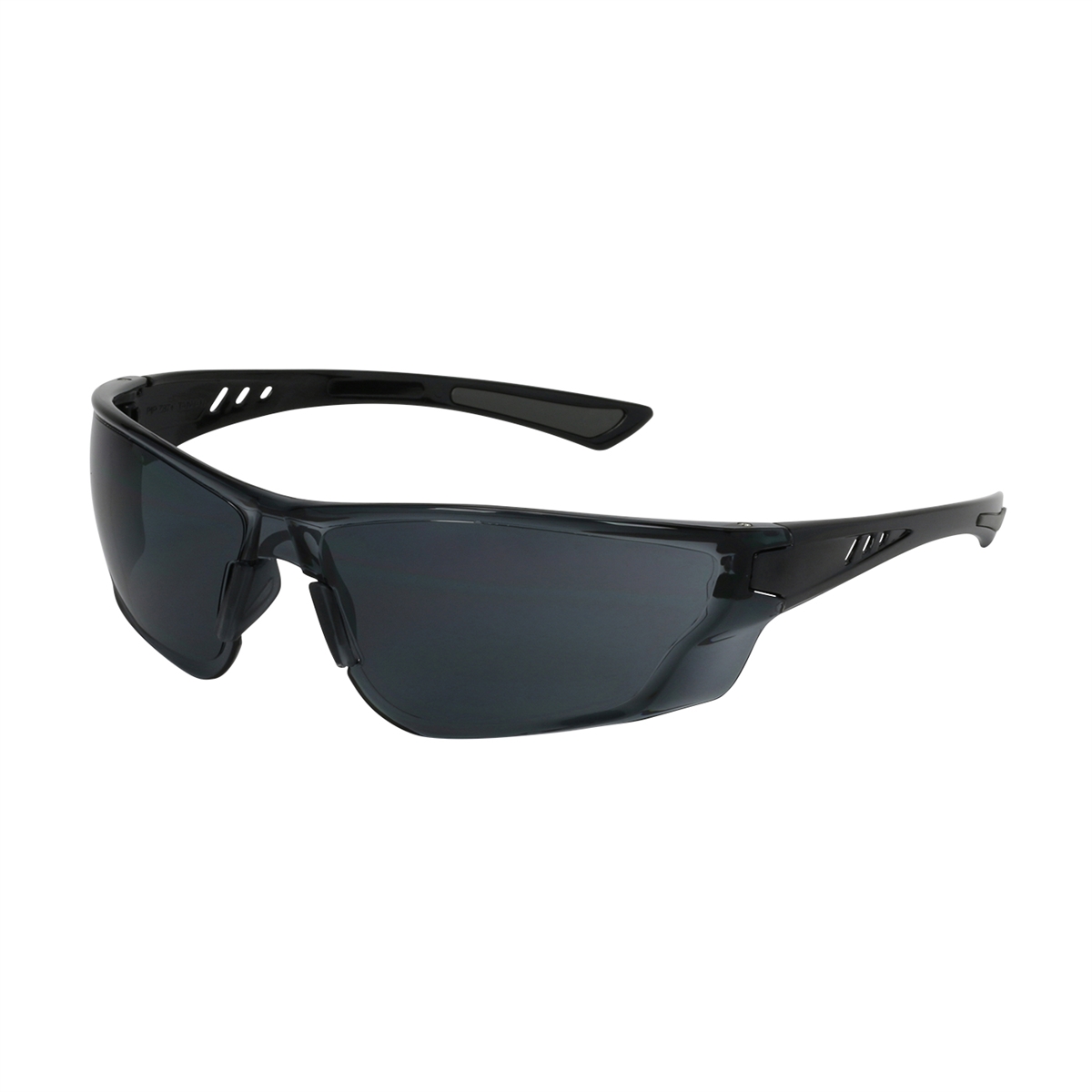 Safety Works Outdoor Semi-Rimless Adjustable Width Black Temple Gray Lens  Safety Glasses SWX00421 Case of 12