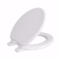 Jones Stephens Utility Grade Molded Wood Seat, White, Round Closed Front with Cover U003WD00