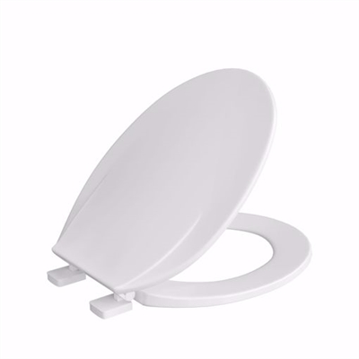 Jones Stephens Utility Grade - Light Duty Plastic Seat, White, Round Closed Front with Cover U100500
