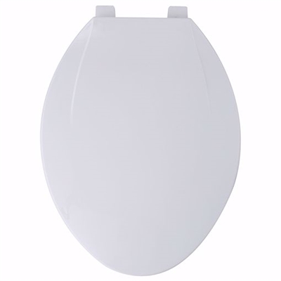 Jones Stephens Utility Grade Plastic Seat, White, Elongated Closed Front with Cover U1008TK00