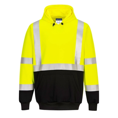 Portwest Two-Tone Hooded Sweatshirt Yellow/Black UB324YBR
