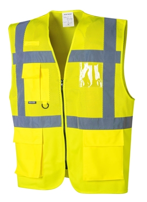 Portwest Madrid Executive Mesh Vest Yellow UC496