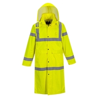 Portwest Hi-Vis Classic Rain Coat 48" Yellow UH445