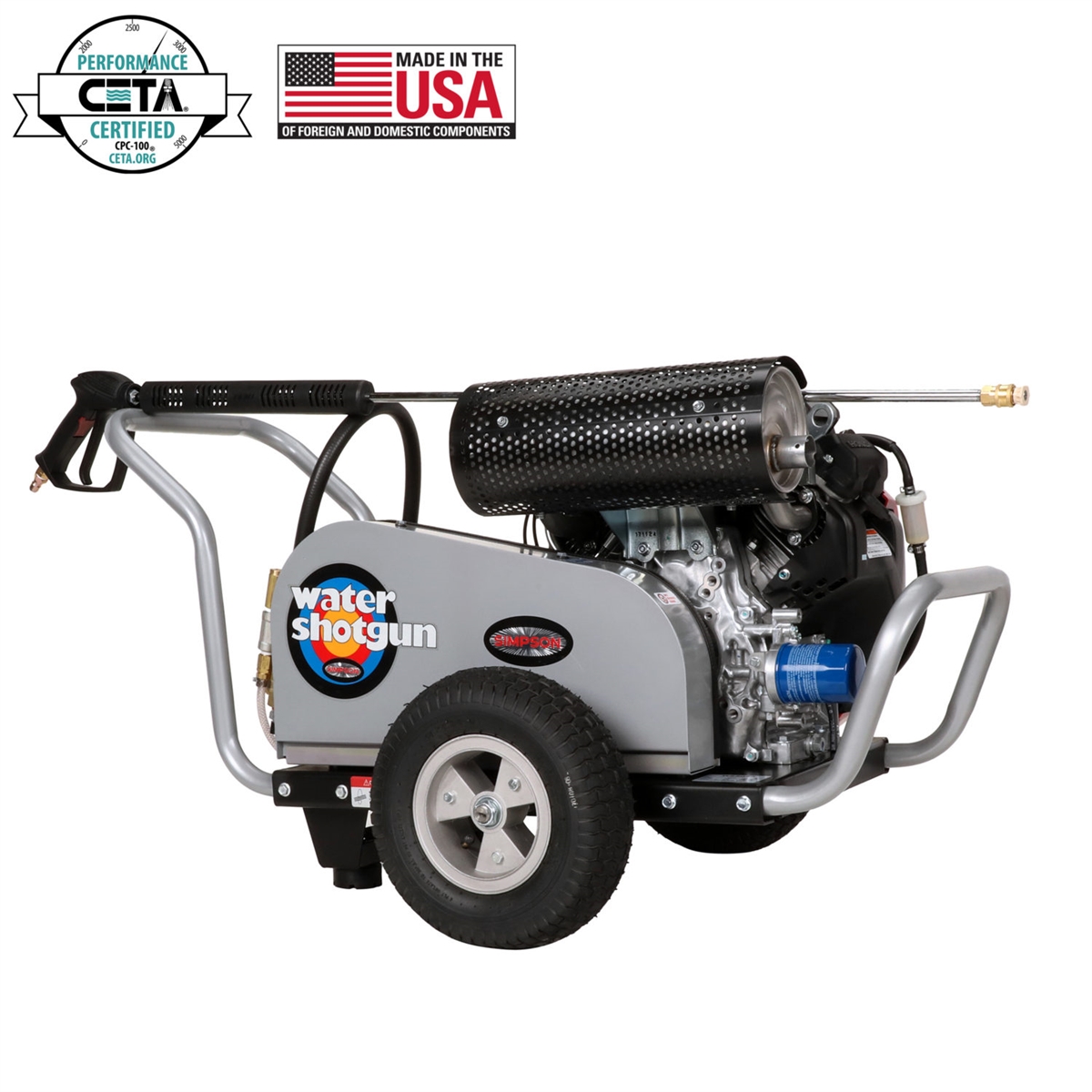 Simpson SuperPro Roll-Cage 3600 PSI 2.5 GPM GAS Cold Water Pressure Washer with Honda GX200 Engine